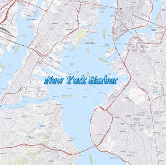 Upper New York Bay Map