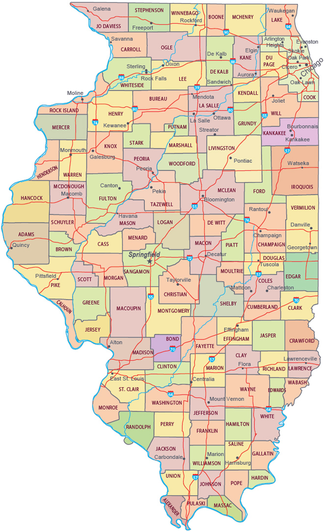 Illinois political map