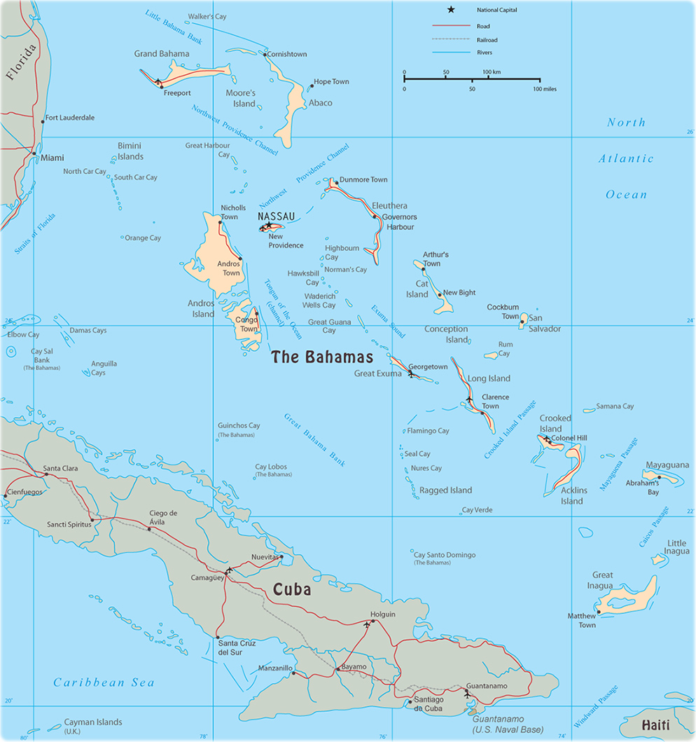 Map The Bahamas