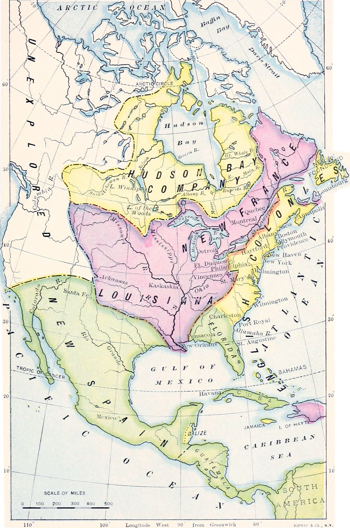 Map North America - 18th Century