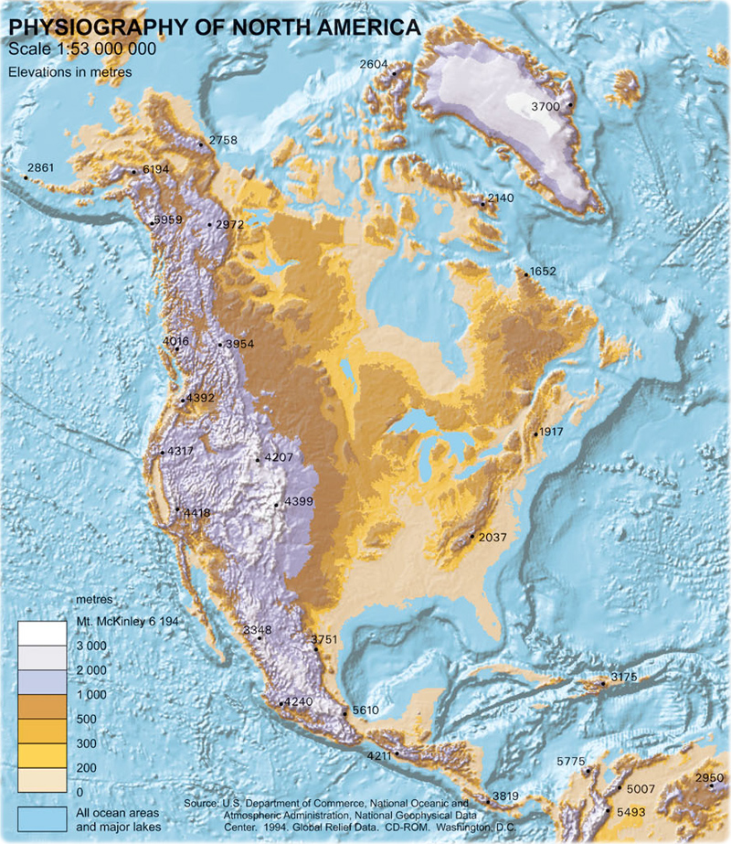 Physiography North America