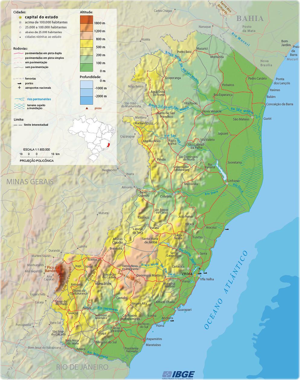 Map Espirito Santo