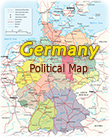 Political map Germany