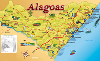 Map Alagoas Brazil