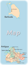 Map Antigua Barbuda