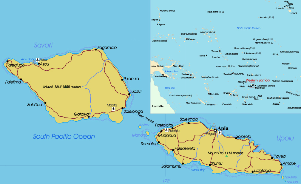 Map Samoa