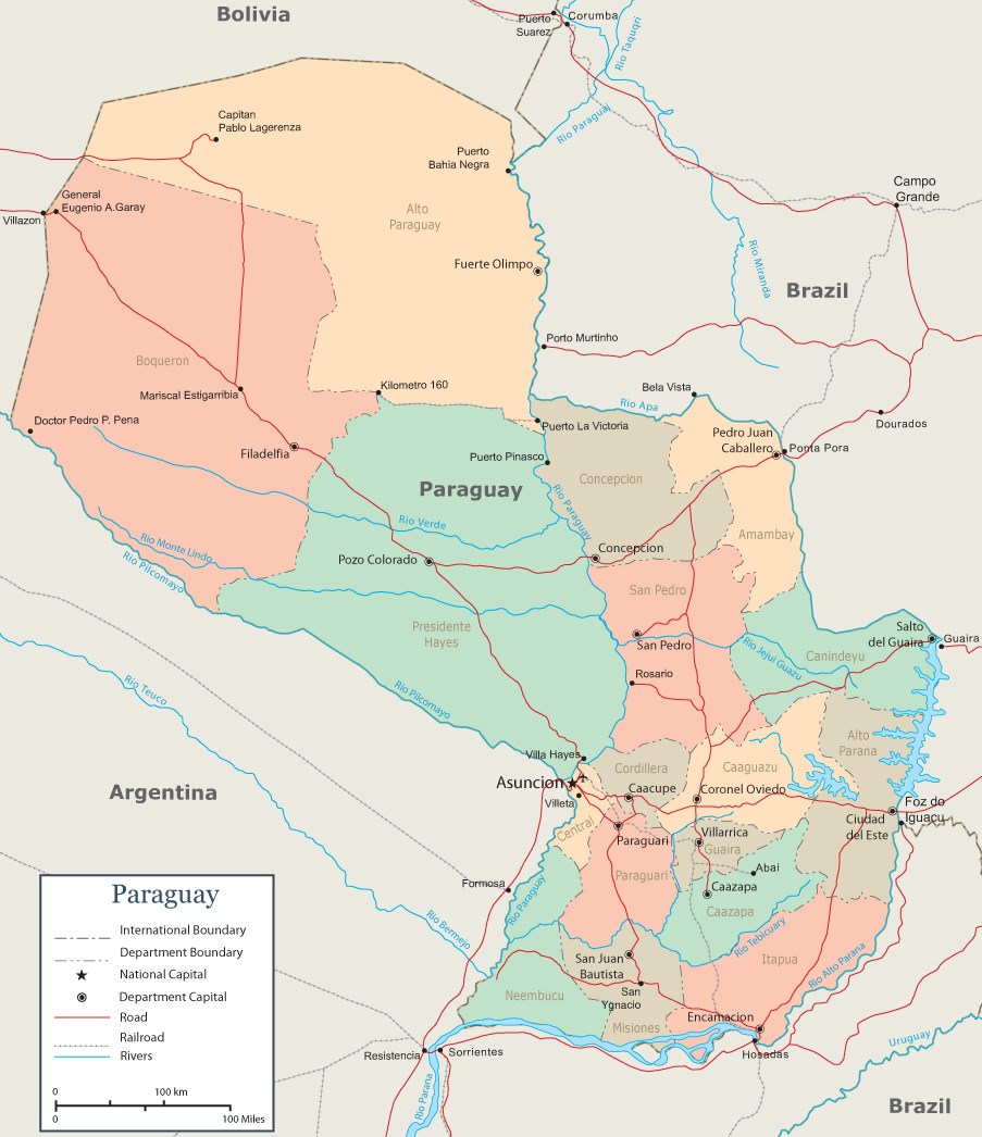 Map Paraguay