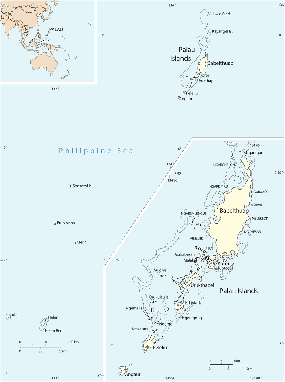Map Palau