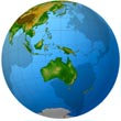 Globe - Oceania Pacific Islands