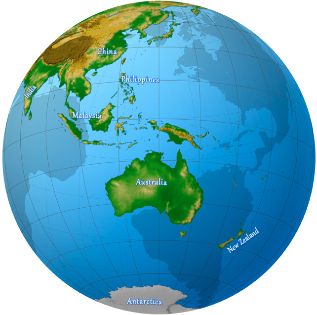 Australia globe
