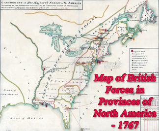 Map British Provinces North America