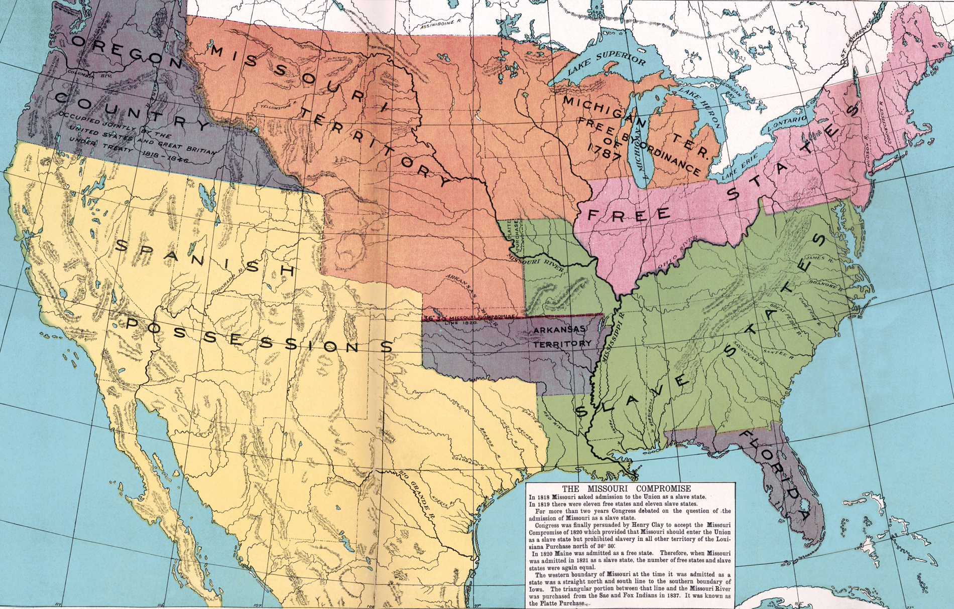 US Map 1820