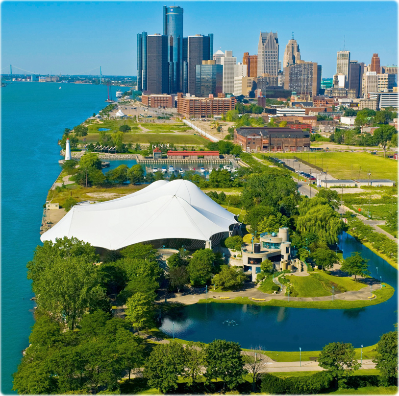 Detroit riverfront