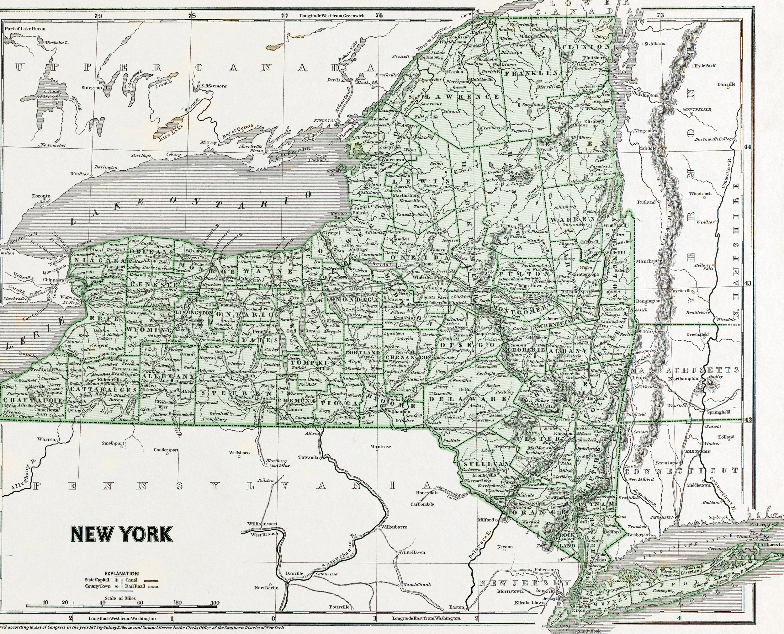 Map State of New York