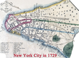 Map NYC 18th century