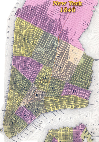 Map New York City 19th Century