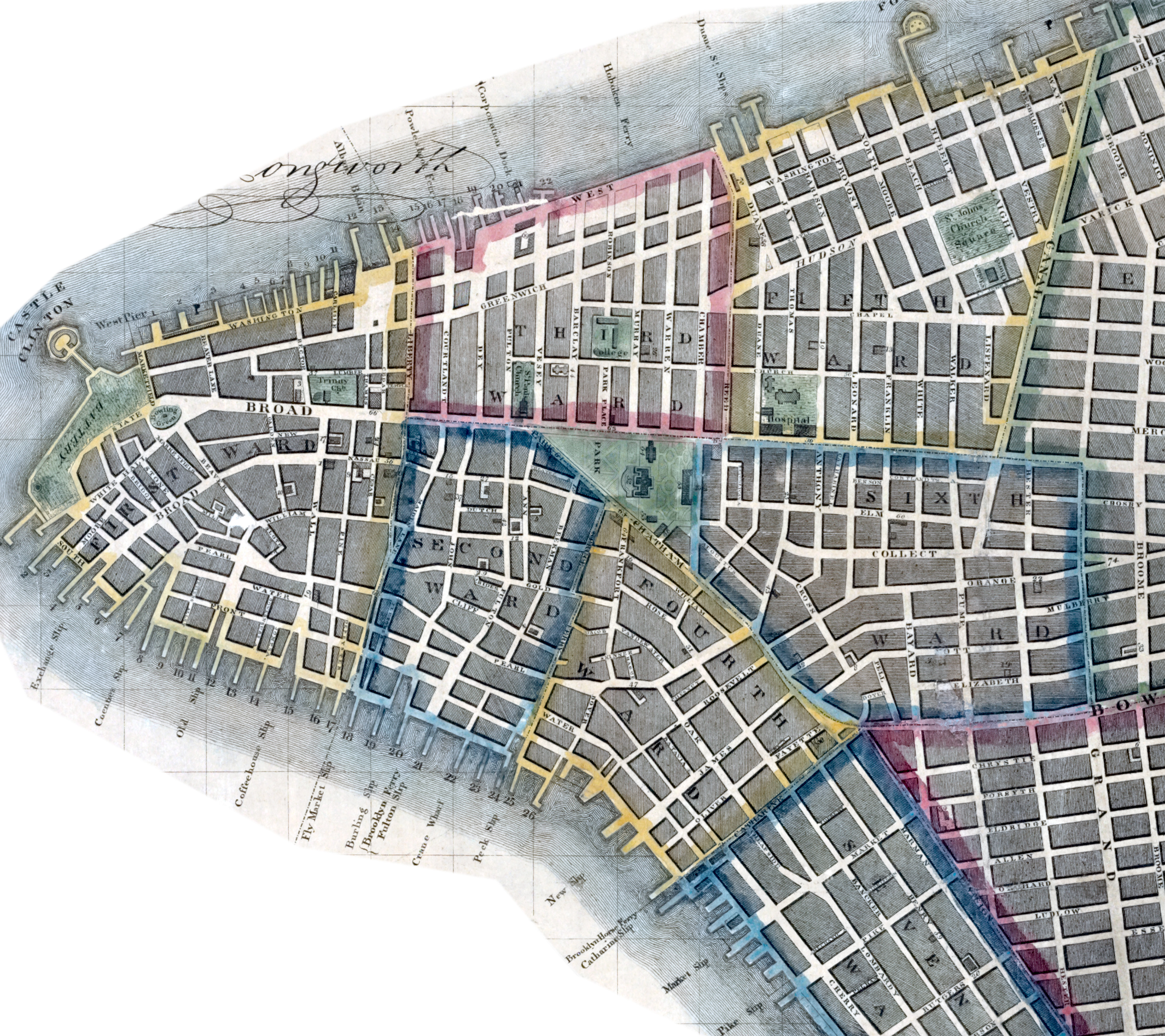 Map NYC 19th century