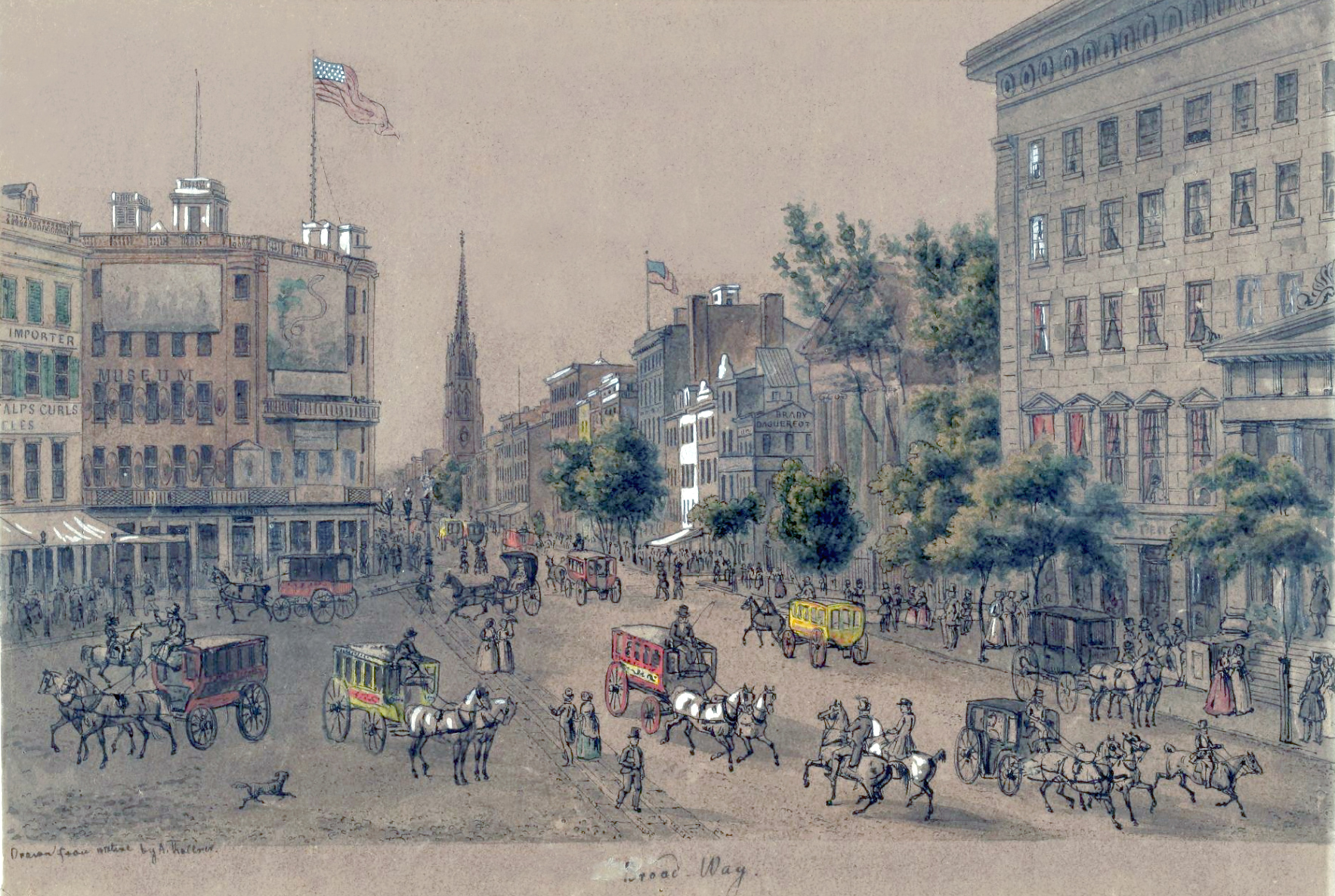 Broad-Way, New York City - 1850