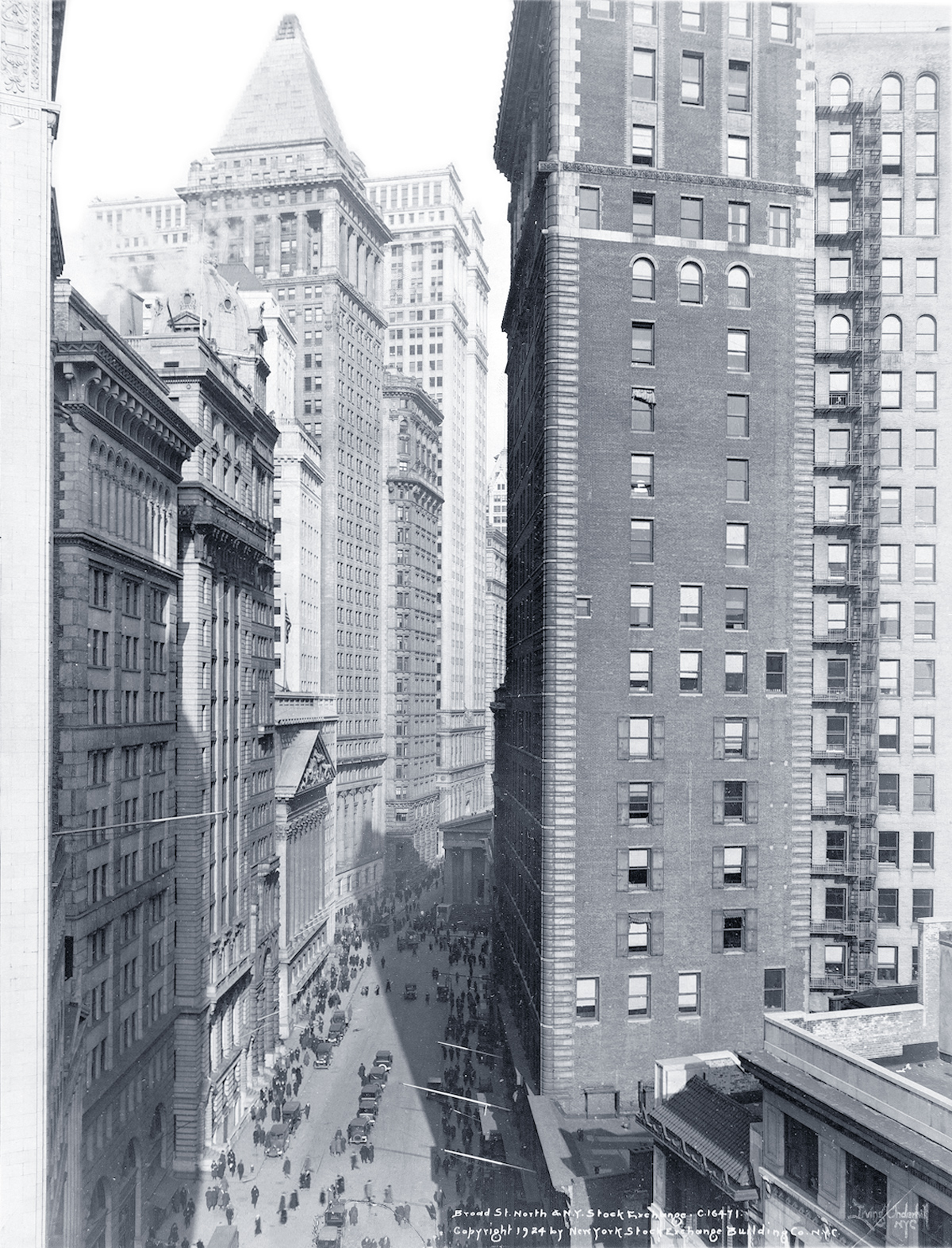 Skyscrapers on Broad and Nassau Streets - 1924