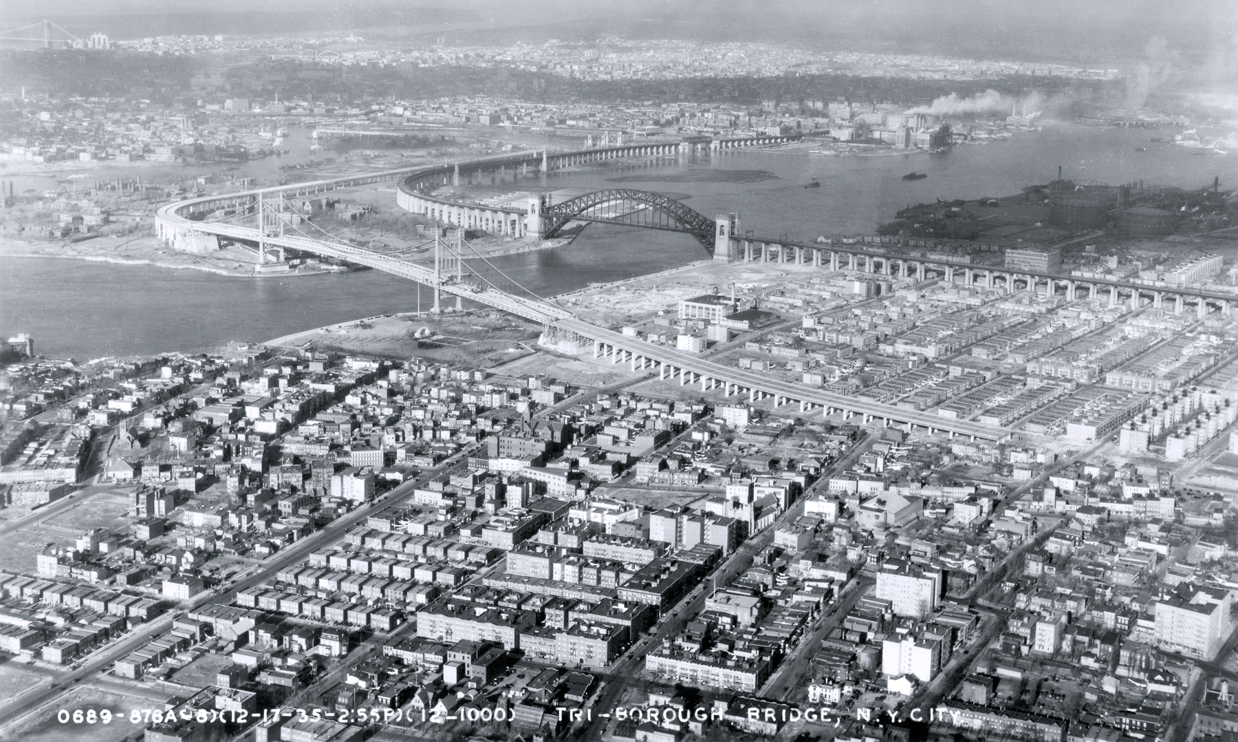 Triborough (Robert F. Kennedy Bridge) and Hell Gate Bridges - 1935