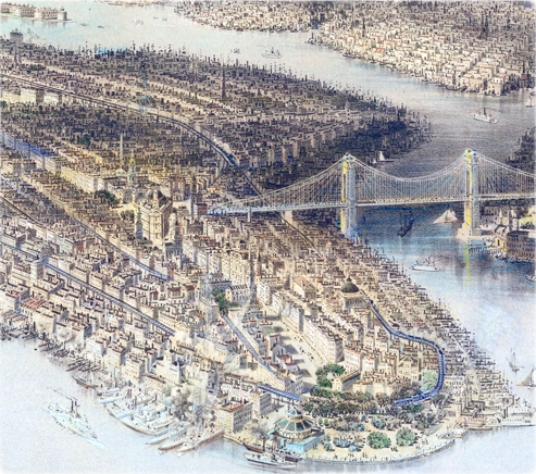 Lower Manhattan 19th century