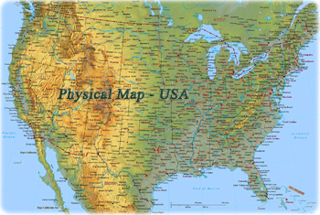 Physical Map USA